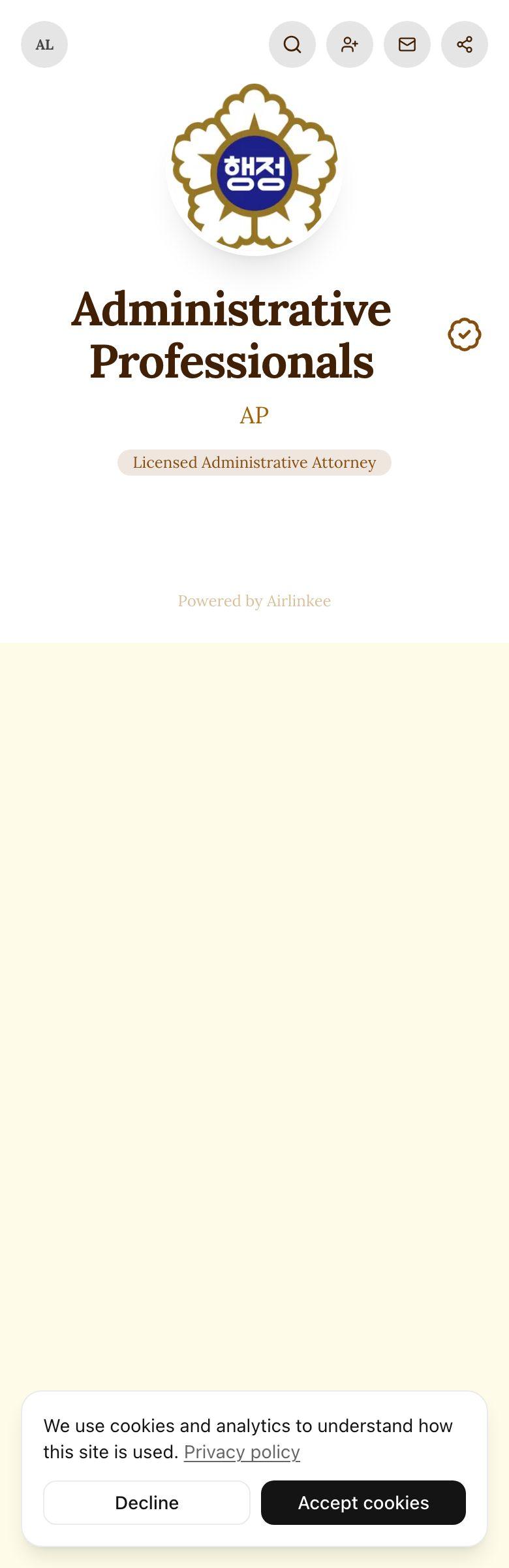 Administrative Professionals's profile preview
